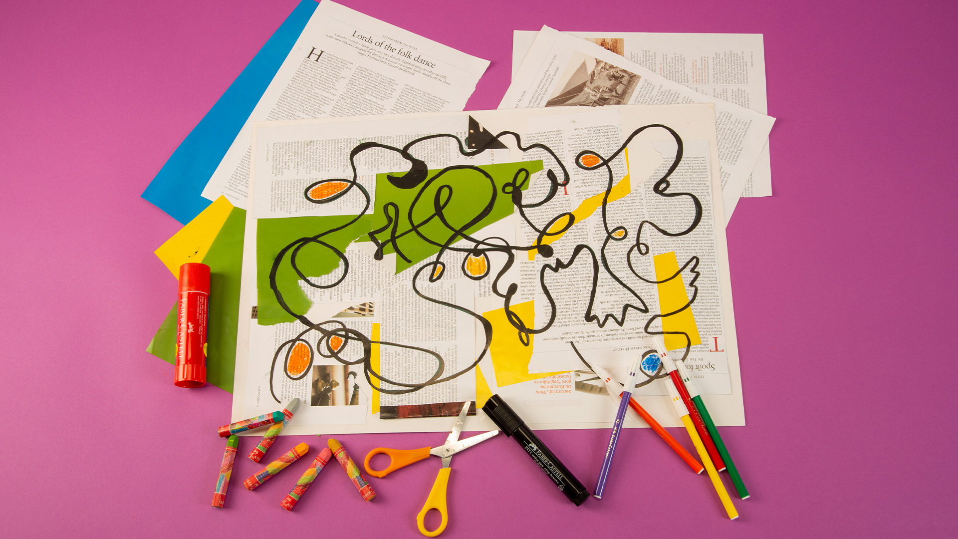 Babalar Günü’ne Özel Çevrimiçi Sergi Turu ve Atölye <br> Kolaj Üzerine Kesintisiz Çizgiler görsel 0