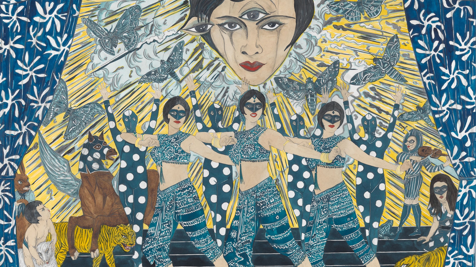 Marcel Dzama: Ay Işığıyla Dans Çevrimiçi Sergi Turu  görsel 0