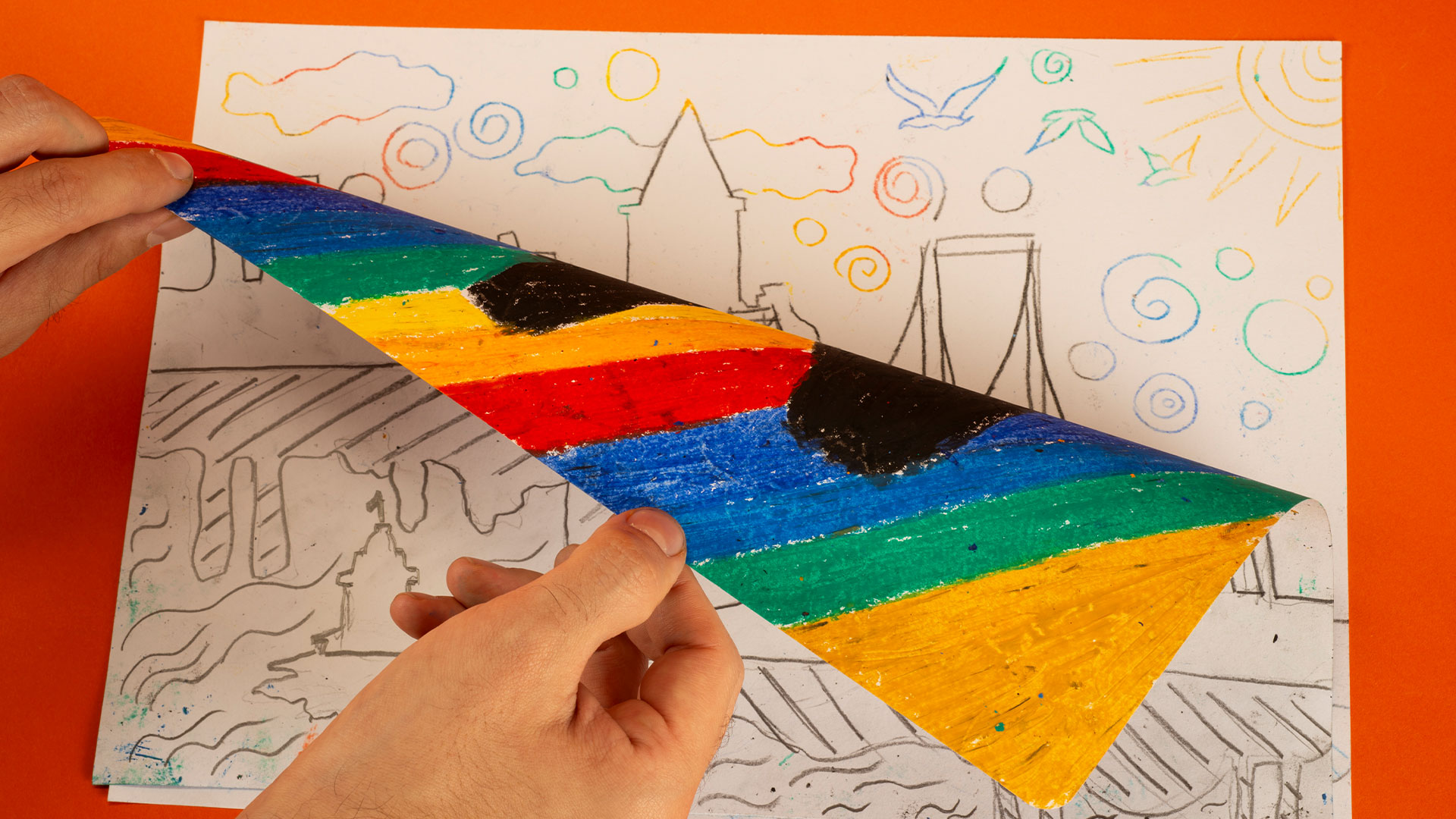 Pastel Baskı ile Manzara görsel 1