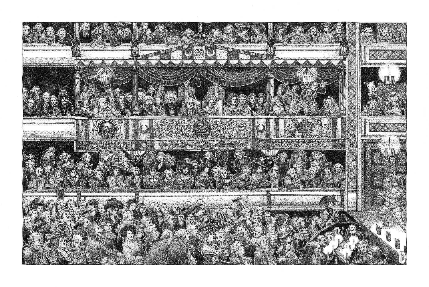 Covent Garden&amp;amp;amp;amp;amp;amp;amp;rsquo;da Osmanlı El&amp;amp;amp;amp;amp;amp;amp;ccedil;isi ve Fransız Buldog, Beno&amp;amp;amp;amp;amp;amp;amp;icirc;t Hamet, Temmuz 2015, K&amp;amp;amp;amp;amp;amp;amp;acirc;ğıt &amp;amp;amp;amp;amp;amp;amp;uuml;zerine teknik kalem, 21,6 x 33,9 cm.